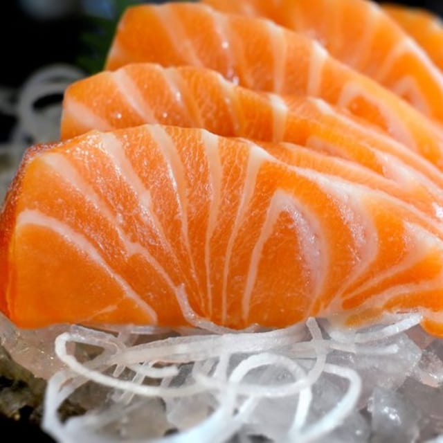 Salmon Sashimi.