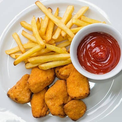 Chicken Nugget and Fries.